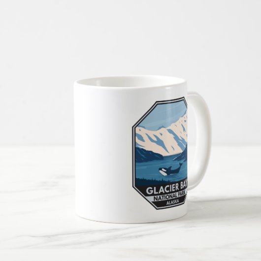 Glacier Bay Nationalpark Alaska Kunst, Dichtung un Kaffeetasse (VorderseiteRechts)