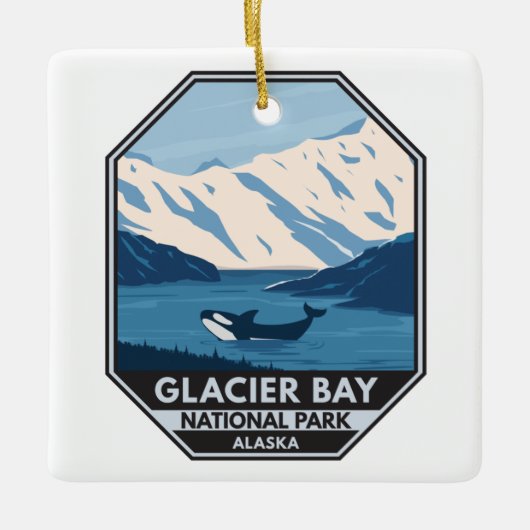 Glacier Bay Nationalpark Alaska Kunst, Dichtung un Keramikornament (Vorderseite)