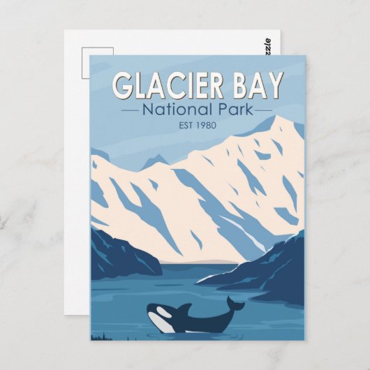 Glacier Bay Nationalpark Alaska Kunst, Dichtung un Postkarte (Vorne/Hinten)