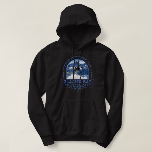 Glacier Bay Nationalpark Alaska Orca Hoodie (Design vorne)