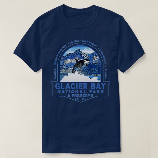 Glacier Bay Nationalpark Alaska Orca T-Shirt (Design vorne)