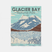 Glacier Bay Nationalpark Alaska Vintag Fleecedecke (Vorderseite)