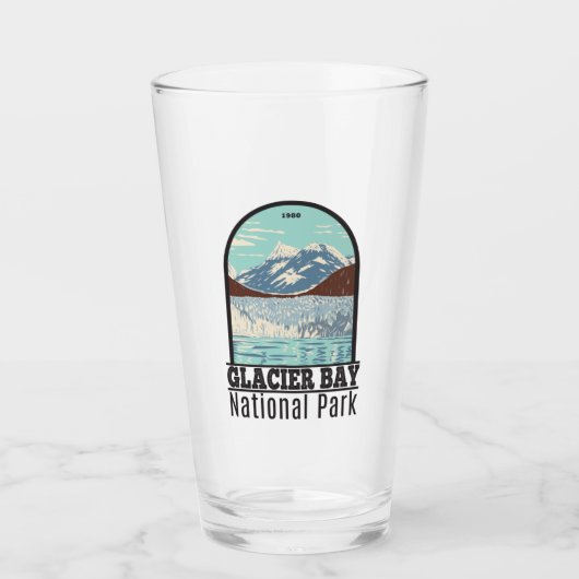 Glacier Bay Nationalpark Alaska Vintag Glas (Vorderseite)