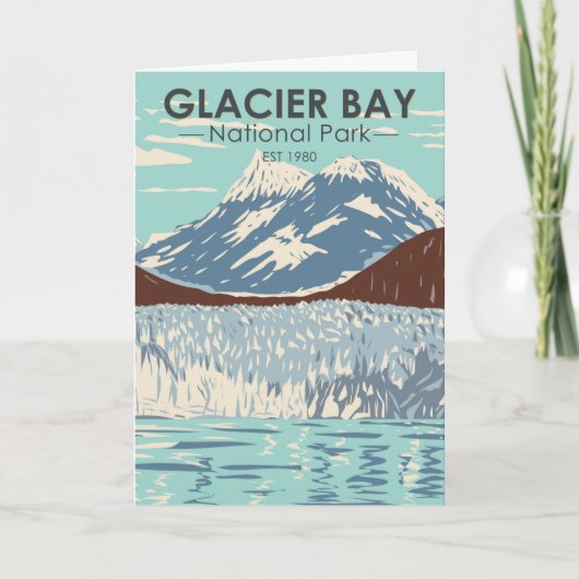 Glacier Bay Nationalpark Alaska Vintag Karte (Vorderseite)
