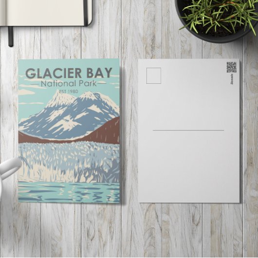 Glacier Bay Nationalpark Alaska Vintag Postkarte