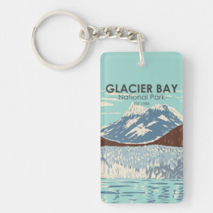 Glacier Bay Nationalpark Alaska Vintage Schlüsselanhänger