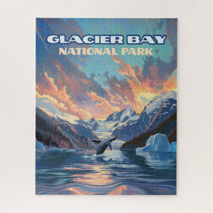 Glacier Bay Nationalpark Alaska Wal Vintage Puzzle