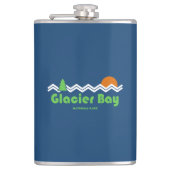Glacier Bay Nationalpark Retro Flachmann (Vorderseite)