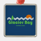 Glacier Bay Nationalpark Retro Ornament Aus Metall (Vorne)