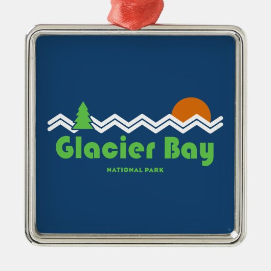 Glacier Bay Nationalpark Retro Ornament Aus Metall (Vorne)