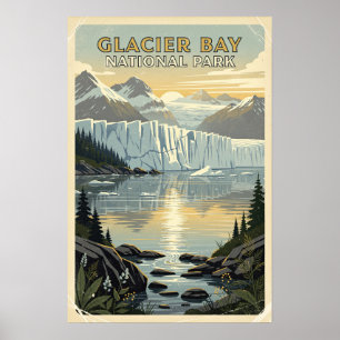 Glacier-Bay-Nationalpark Retro Poster