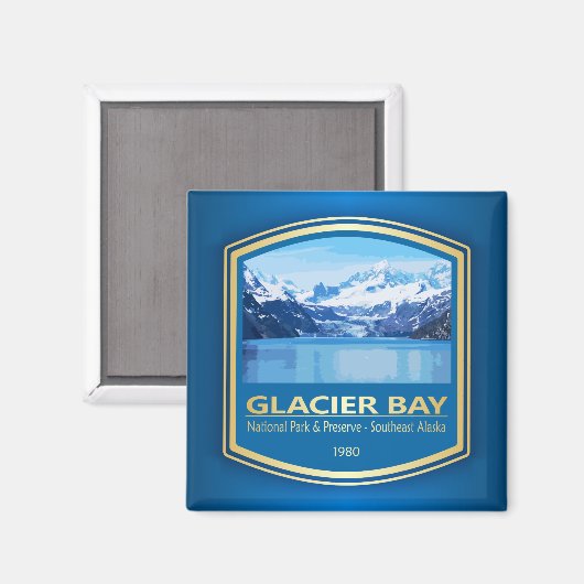 Glacier Bay NP (PF1) Magnet (Vorderseite/Rückseite)