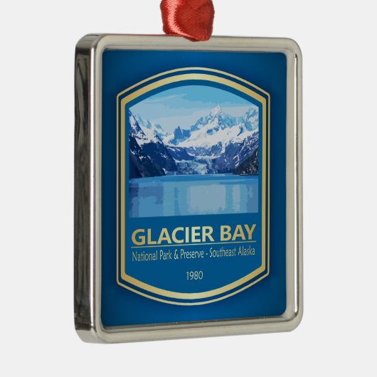 Glacier Bay NP (PF1) Ornament Aus Metall (Rechts)