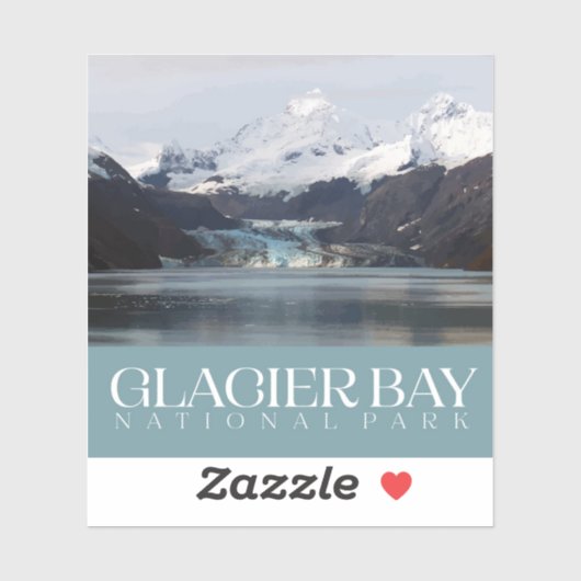 Glacier Bay Sticker, National Park Decal Aufkleber (Blatt)