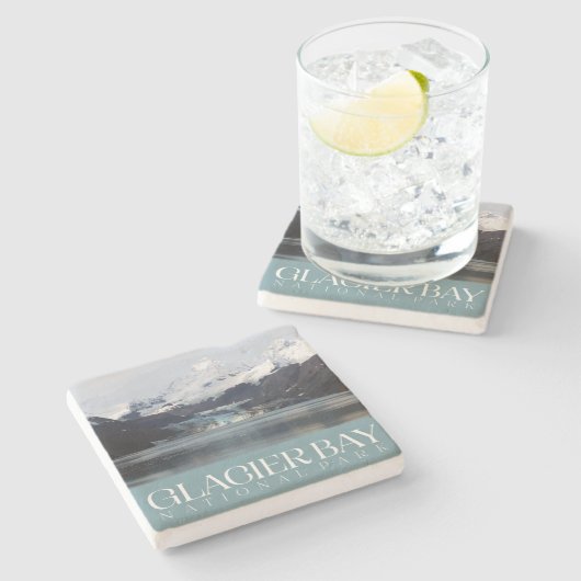 Glacier Bay Untersetzer, Nationalpark Stone Unters Steinuntersetzer (Seitenansicht)