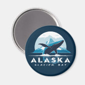 Glacier Bay Whale - Alaska Magnet (Vorderseite/Rückseite)