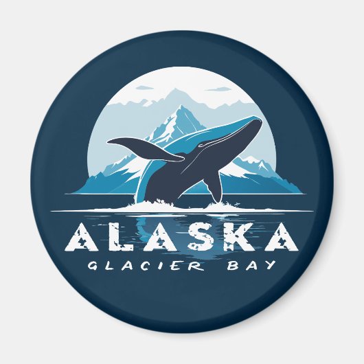 Glacier Bay Whale - Alaska Magnet (Vorne)