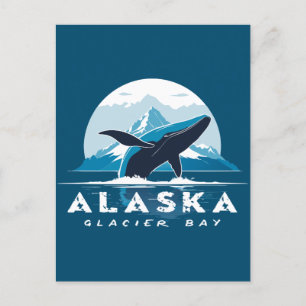 Glacier Bay Whale - Alaska Postkarte
