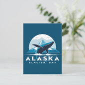 Glacier Bay Whale - Alaska Postkarte (Stehend Vorderseite)