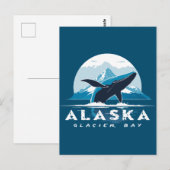 Glacier Bay Whale - Alaska Postkarte (Vorne/Hinten)
