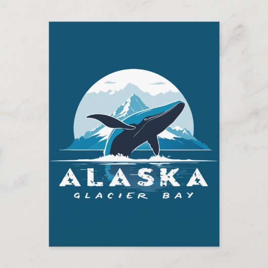 Glacier Bay Whale - Alaska Postkarte (Vorderseite)