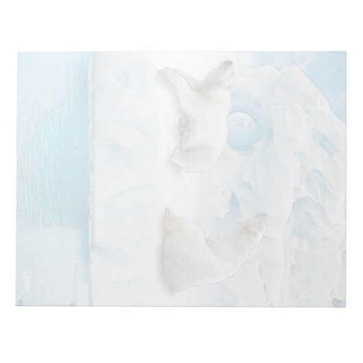 Glacier Bears - 11" x 8,5" Notepad Notizblock (Vorderseite)