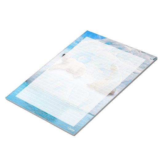 Glacier Bears Lined - 11" x 8,5" Notepad Notizblock (angewinkelt)