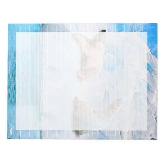 Glacier Bears Lined - 11" x 8,5" Notepad Notizblock (Vorderseite)