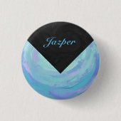 Glacier Blue Monogram Button (Vorderseite)