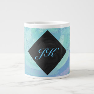 Glacier Blue Monogram Jumbo-Tasse