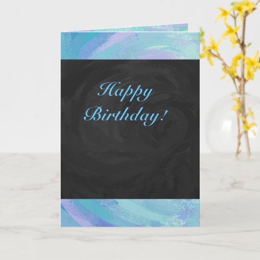 Glacier Blue Monogram Karte (Gelbe Blume)