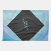 Glacier Blue Monogram Küchentuch (Horizontal)