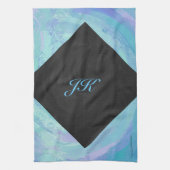 Glacier Blue Monogram Küchentuch (Vertikal)