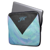 Glacier Blue Monogram Laptopschutzhülle (Vorderseite Links)