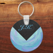 Glacier Blue Monogram Schlüsselanhänger (Vorderseite)