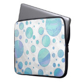 Glacier Blue Polka Dot Pattern Laptopschutzhülle (Vorderseite Links)