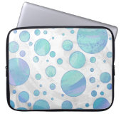 Glacier Blue Polka Dot Pattern Laptopschutzhülle (Vorderseite)