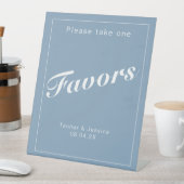 Glacier Blue White Minimalistische Gastgeschenk Ho Sockelschild (In Situ)