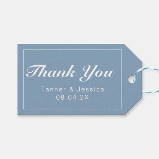 Glacier Blue & White Modern Minimalistisch Vielen Geschenkanhänger (Vorderseite (Horizontal))