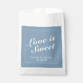 Glacier Blue & White Moderne Minimalistische Hochz Geschenktütchen (Vorderseite)