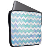 Glacier Blue Zickzack Pattern Laptopschutzhülle (Vorne Rechts)