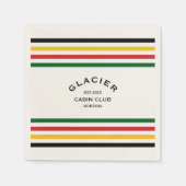 Glacier Cabin Club Custom Wappen Park Serviette (Vorderseite)