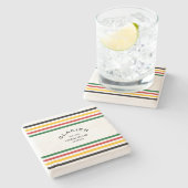 Glacier Cabin Club Custom Wappen Park Steinuntersetzer (Seitenansicht)