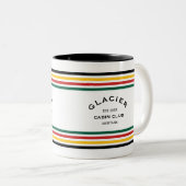 Glacier Cabin Club Custom Wappen Park Zweifarbige Tasse (VorderseiteRechts)