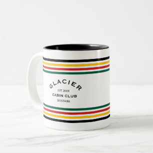 Glacier Cabin Club Custom Wappen Park Zweifarbige Tasse