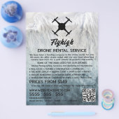 Glacier Drone Silhouette, Drone Rental Company Flyer (Einzeln)