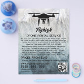 Glacier Drone Silhouette, Drone Rental Company Flyer (Einzeln)