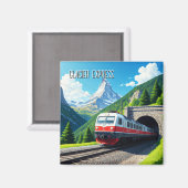 Glacier Express Schweiz Matterhorn Magnet (Vorderseite/Rückseite)