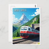 Glacier Express Schweiz Matterhorn Postkarte (Vorne/Hinten)