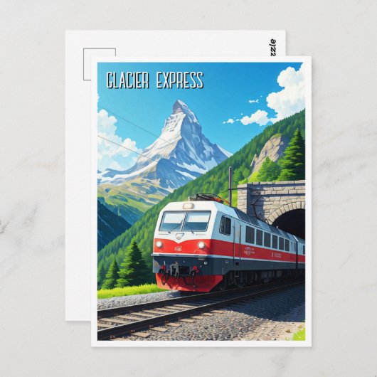 Glacier Express Schweiz Matterhorn Postkarte (Vorne/Hinten)